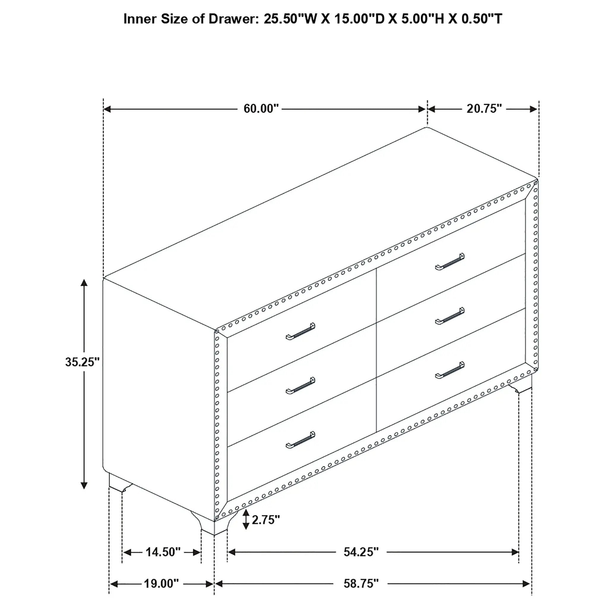 Kennedy - 6 Drawer Dresser by HouseOfZazla