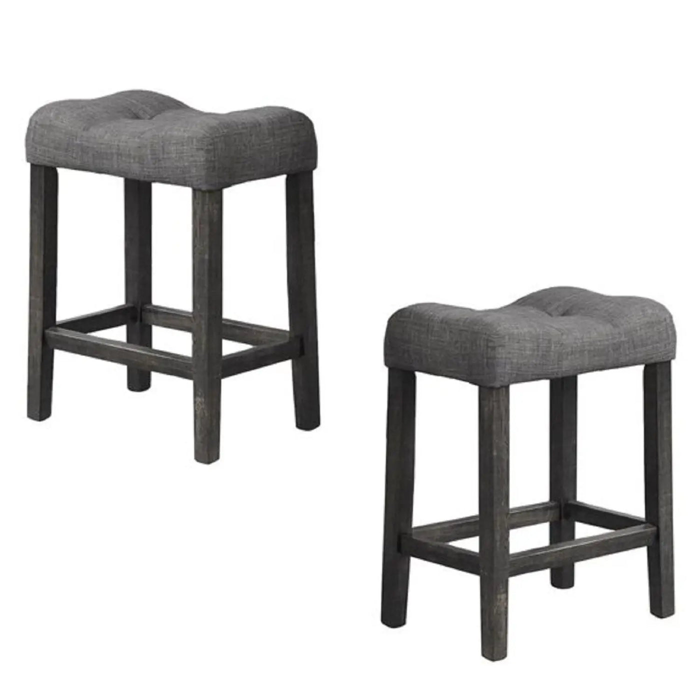 Transitional Style Counter Height Dining Stool With Footrest (Set of 2) by HouseOfZazla