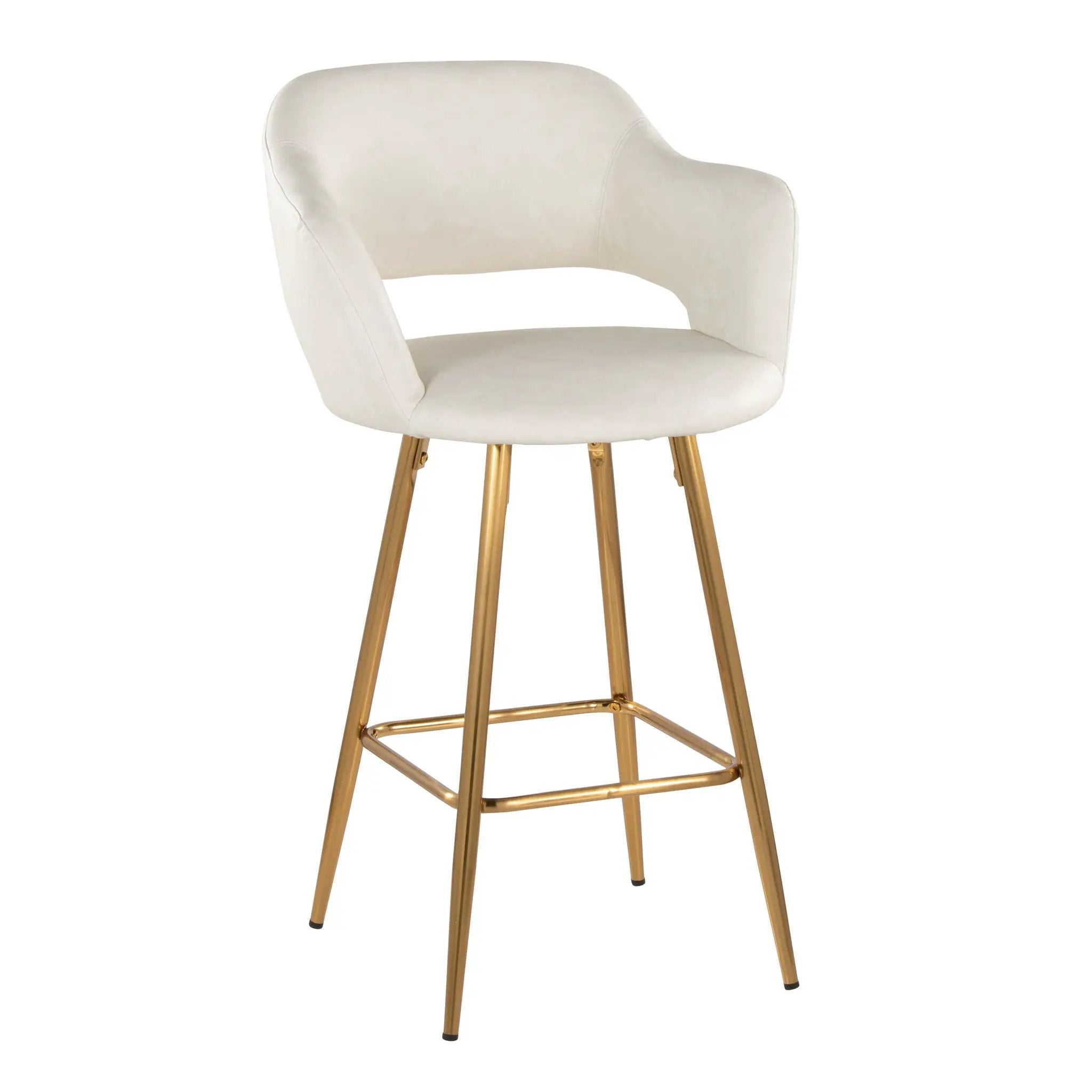 Margarite - Contemporary Fixed Height Counter Stool With Footrest (Set of 2) With Square by Unique Piece Furniture