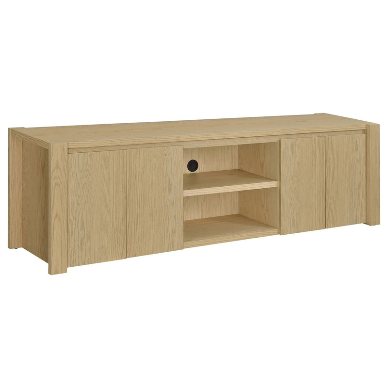 Laurelton 78-inch 4-door TV Stand Media Console Light Oak by Unique Piece Furniture