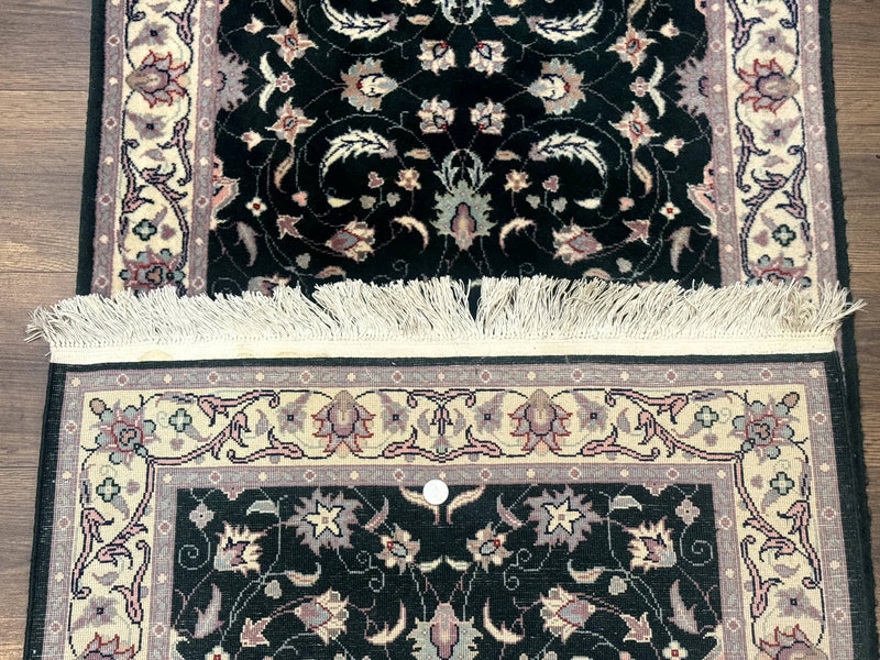 Pak Persian Runner Rug 2.6 x 10, Dark Green and Beige, Floral Allover by Jewel Rugs