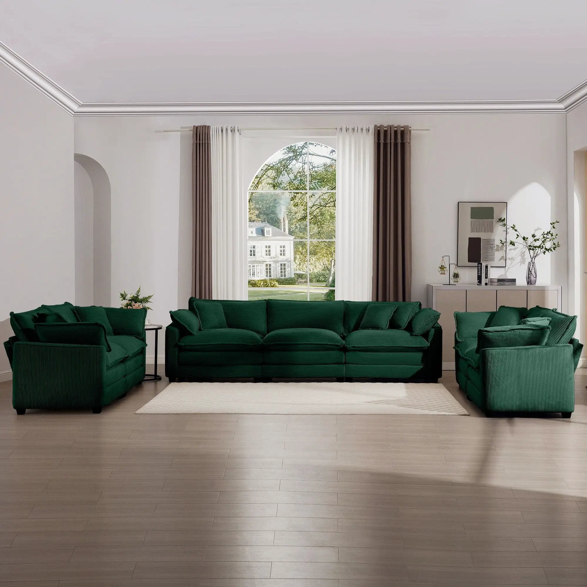 Elegant Oversized Sectional Sofa Set With Deep Seats And Flexible Layout by Unique Piece Furniture