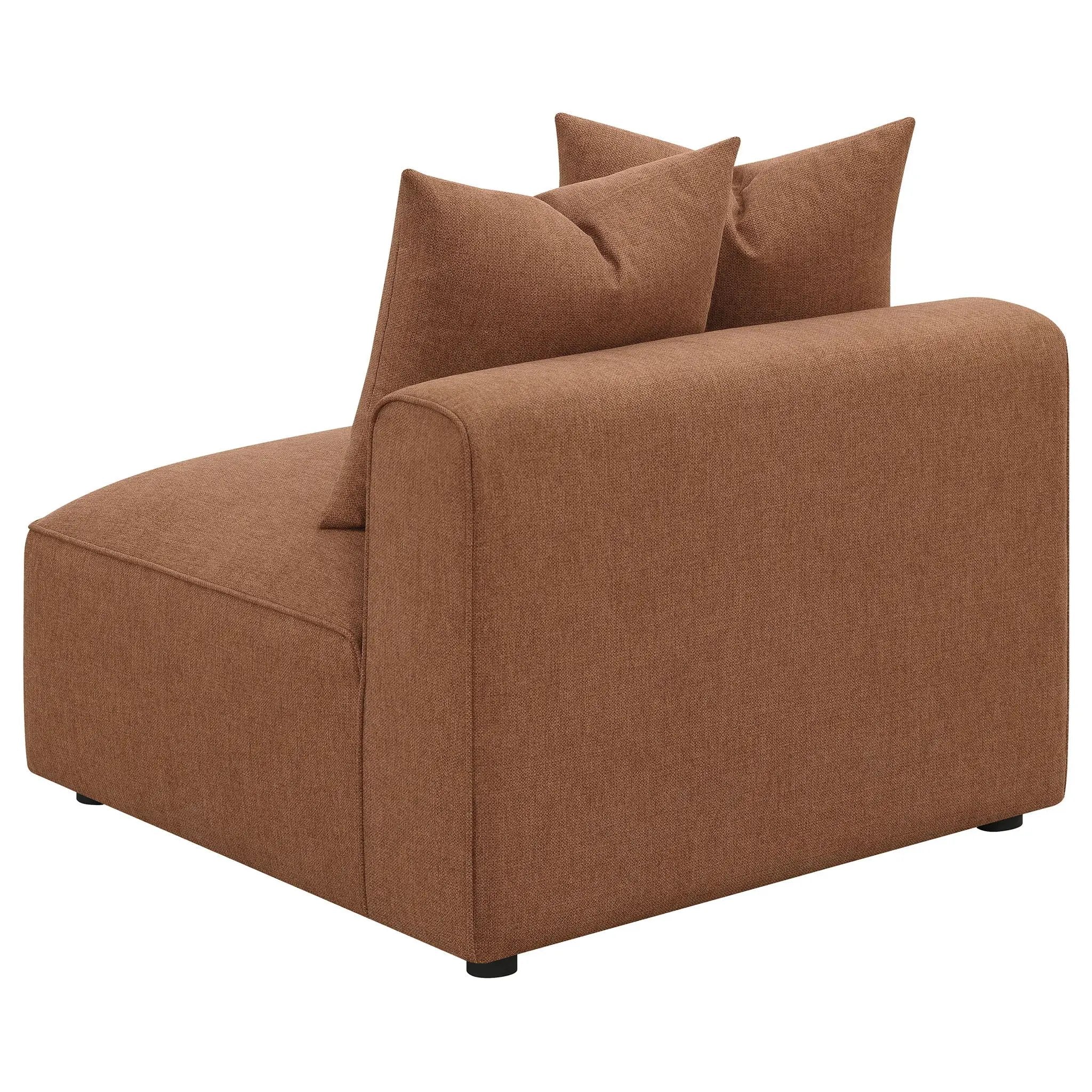 Jennifer Upholstered Armless Chair Terracotta by Unique Piece Furniture