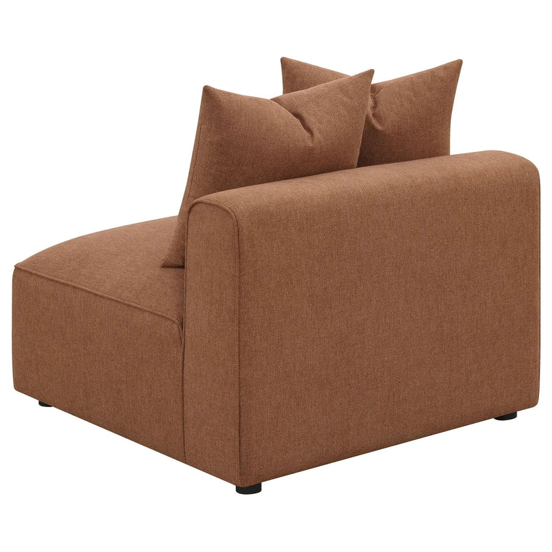 Jennifer Upholstered Armless Chair Terracotta by Unique Piece Furniture