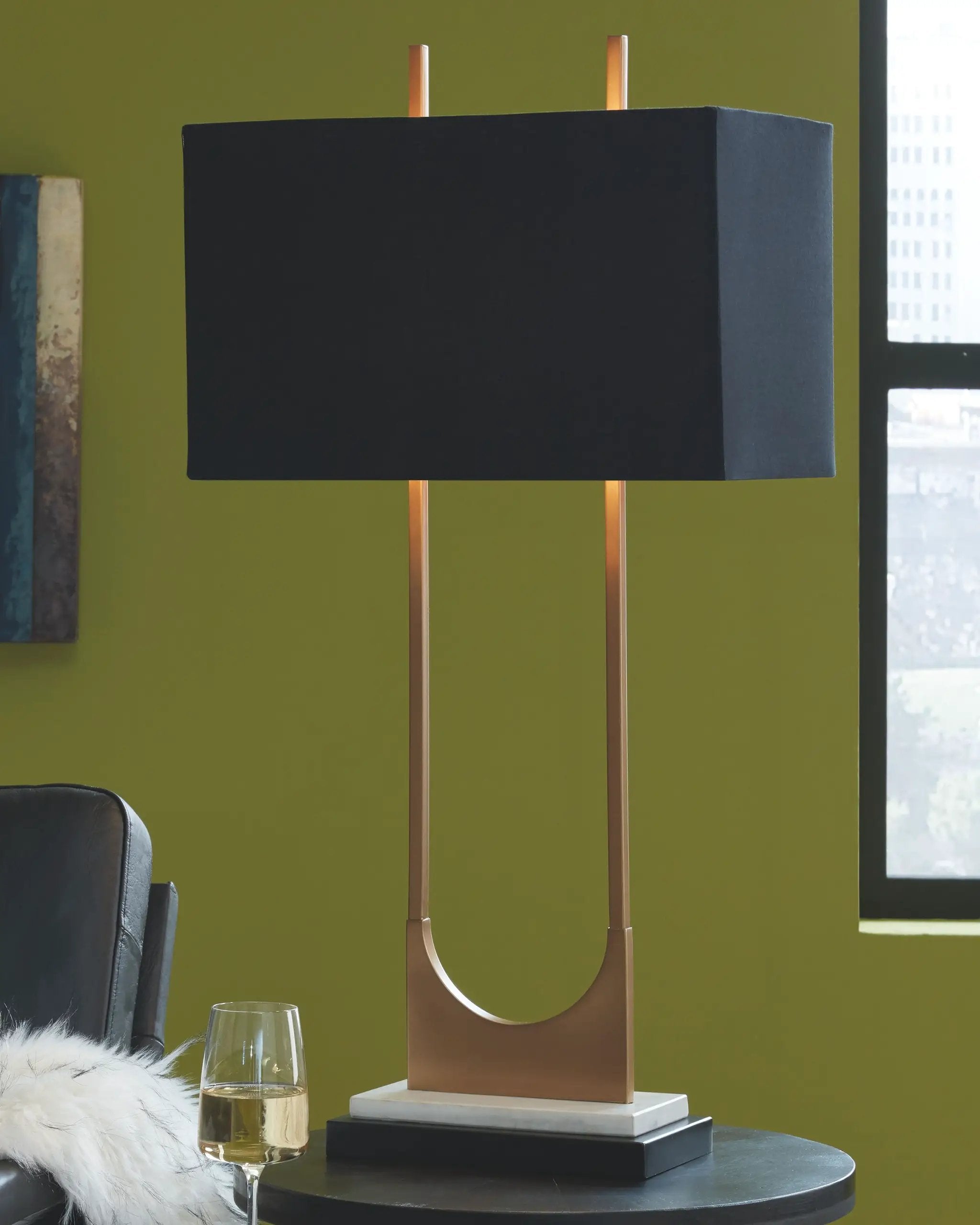 Malana - Metal Table Lamp - Brass Finish by Unique Piece Furniture