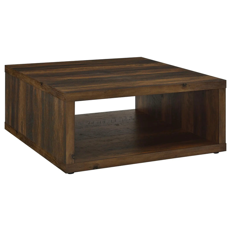Frisco Square Engineered Wood Coffee Table Dark Pine by Unique Piece Furniture