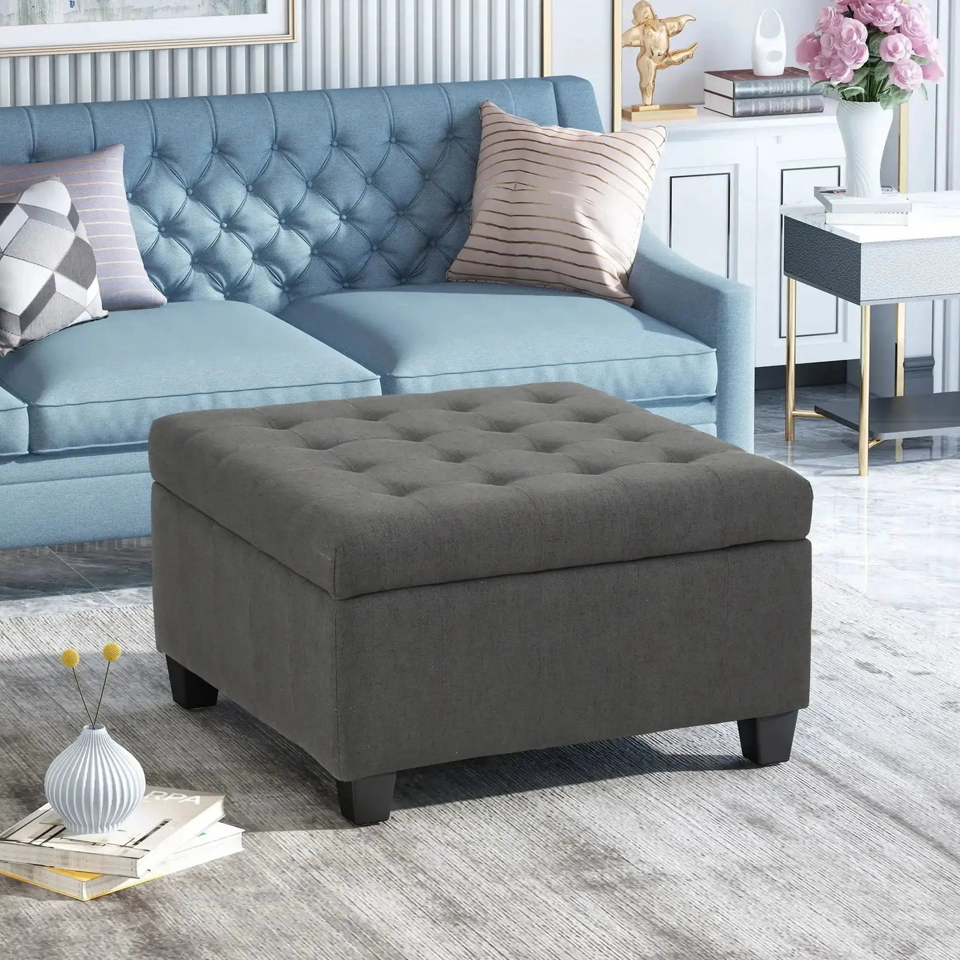 Isabella - Contemporary Ottoman With Storage by HouseOfZazla