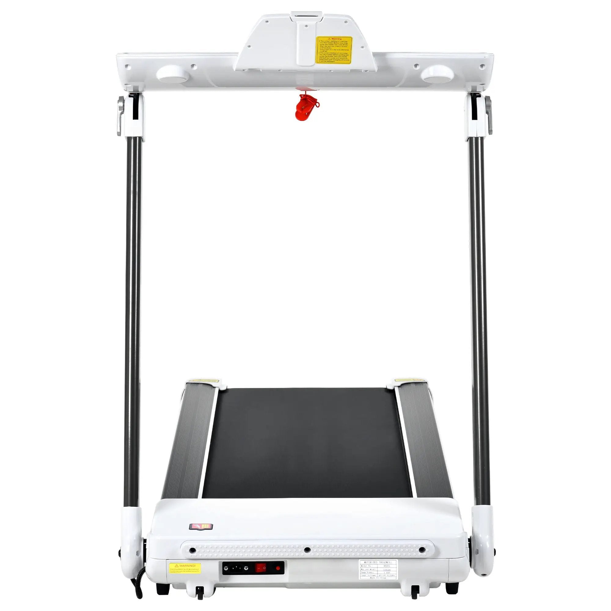 Portable Compact Treadmill, Electric Motorized 3.5Hp, 14Km / H, Medium Running Machine Motorised Gym 330Lbs, Foldable For Home Gym Fitness Workout Jogging Walking, Bluetooth Speaker App Fitime - White by HouseOfZazla