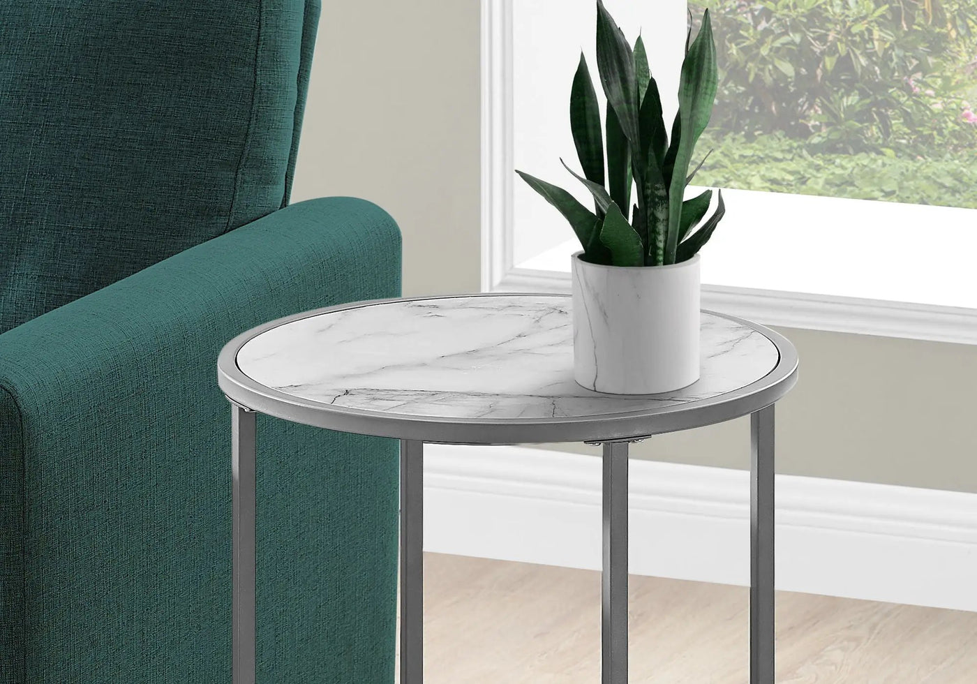 Round Accent Side Table, Contemporary & Modern by HouseOfZazla
