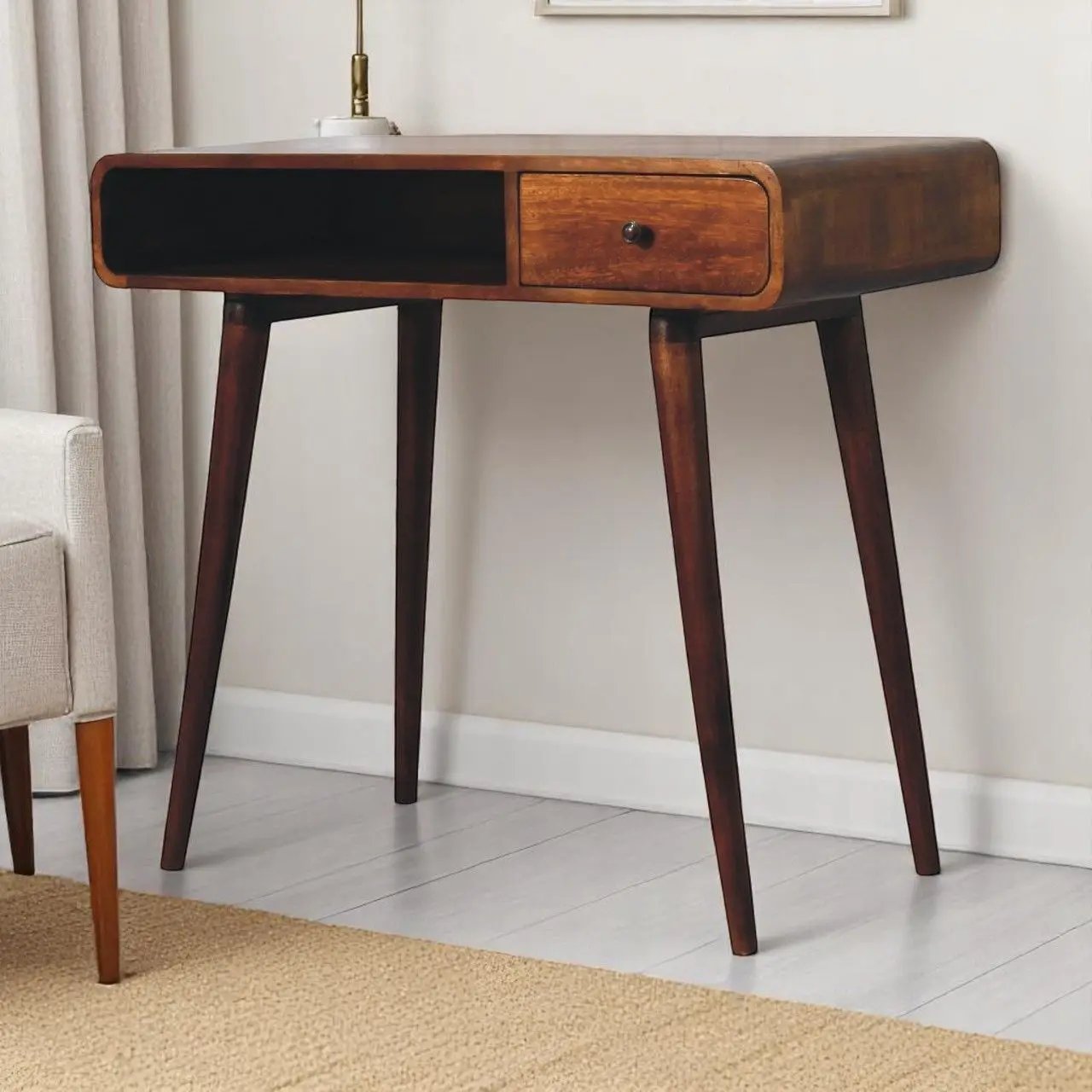 Curved Writing Desk by Unique Piece Furniture