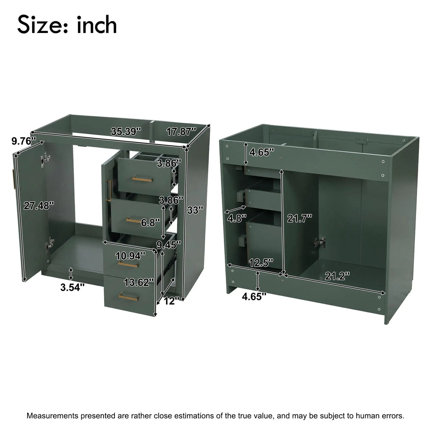 Retro Style Bathroom Vanity, 3 Drawers & Soft Closing Doors by HouseOfZazla