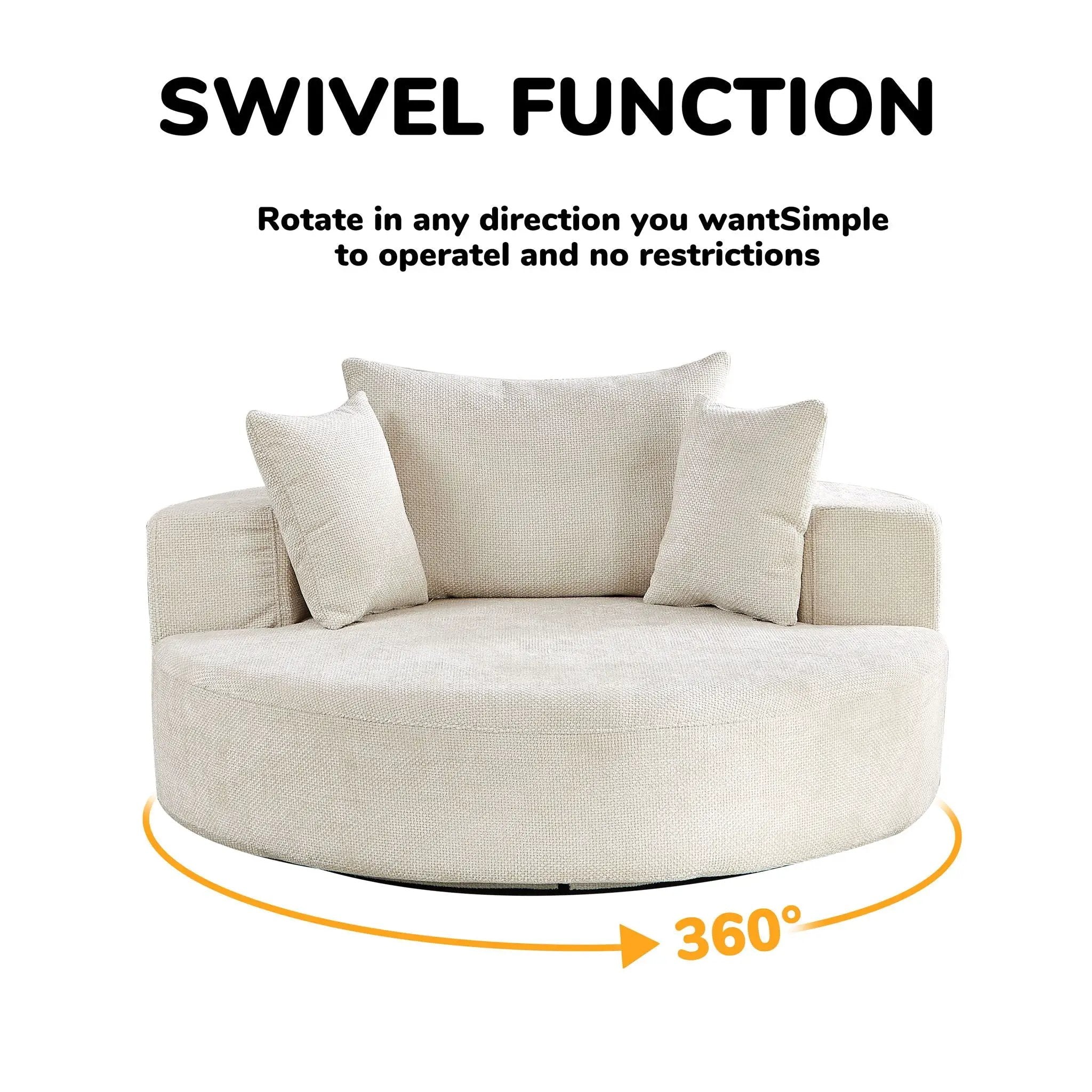 Swivel Chair With Rotating Base For Living Room by HouseOfZazla