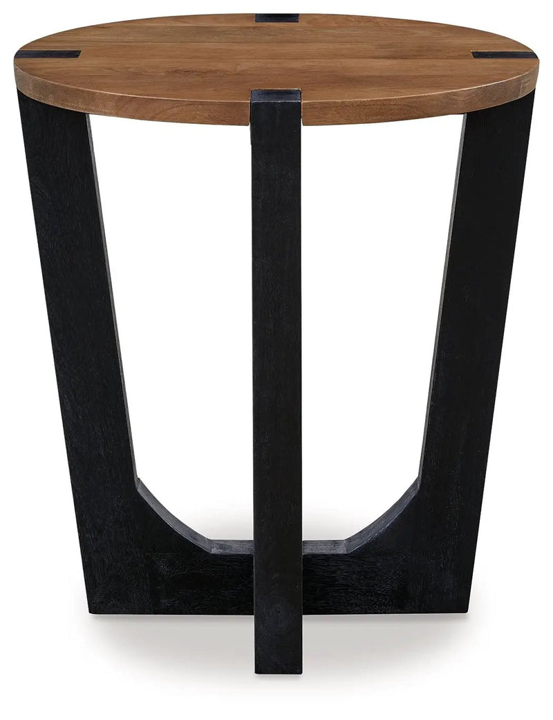 Hanneforth - Round End Table - Brown by Unique Piece Furniture