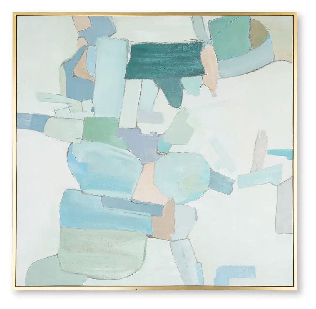 Wynburn - Wall Art - White / Blue / Green by Unique Piece Furniture