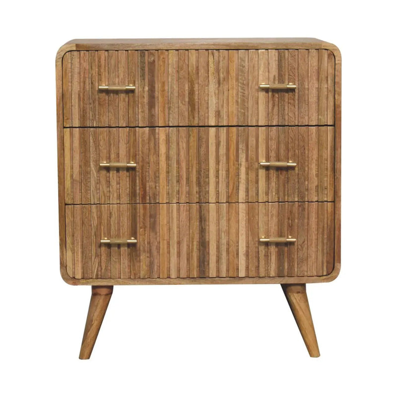 T Bar Ridged Chest - Brown by HouseOfZazla