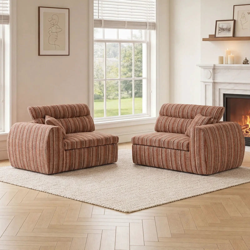 3 Seater, Couch With Throw Pillows For Living Room by Unique Piece Furniture