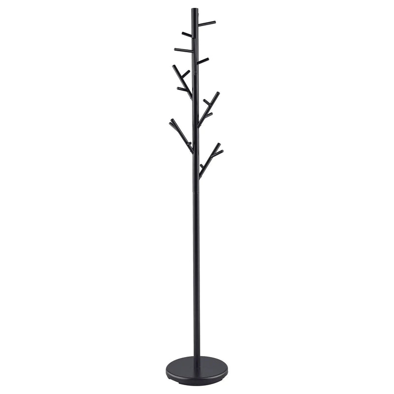 Clover 18 Hook Freestanding Metal Coat Rack Hat Hanger Black by Unique Piece Furniture