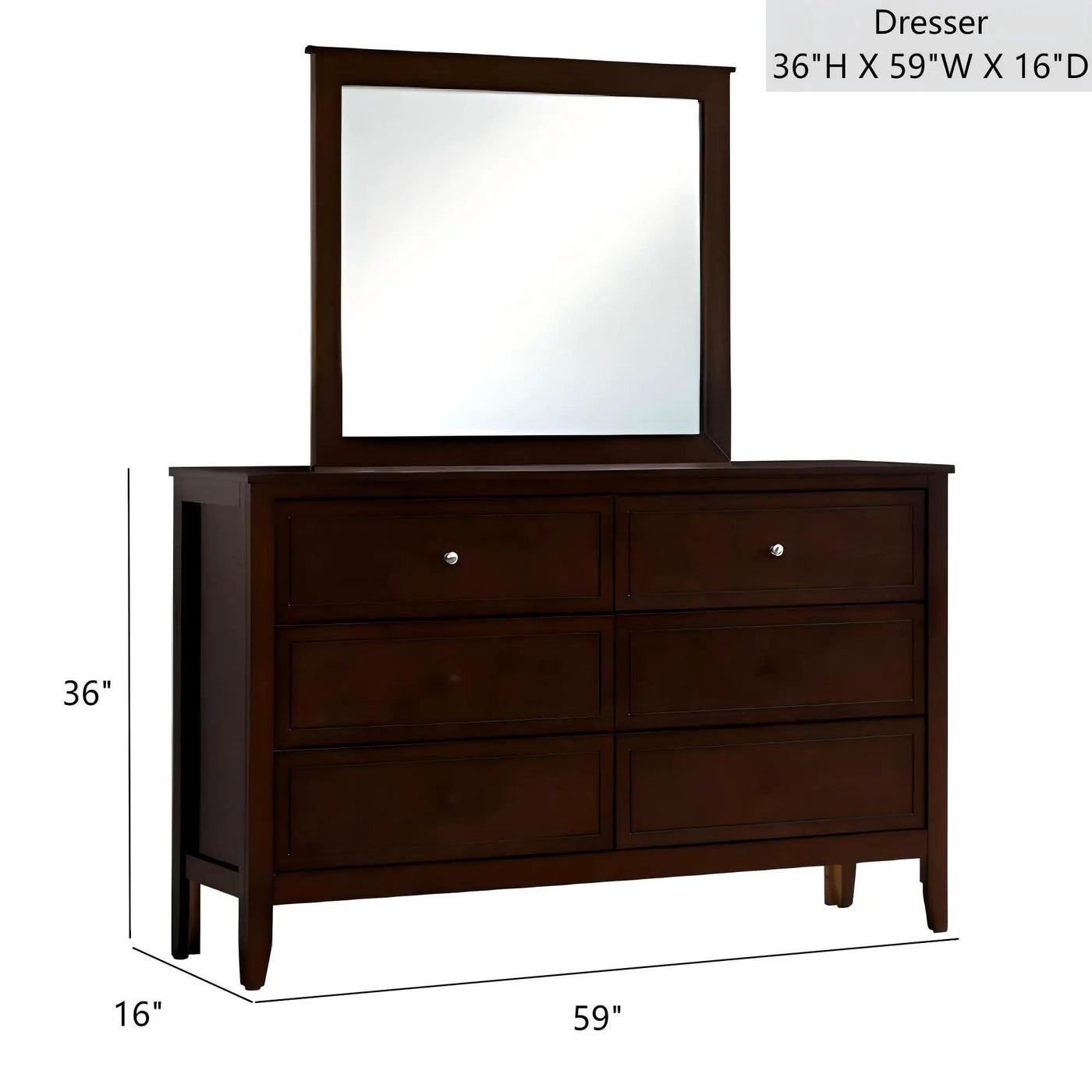 Daniel - Dresser, 6 Drawer by HouseOfZazla