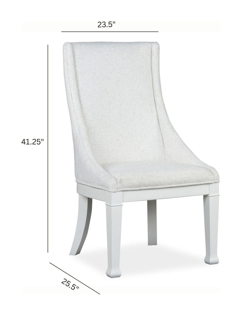 Kingston - Upholstered Host Chair (Set of 2) - Whisper White And Cerused Nutmeg, photo 2 of 7