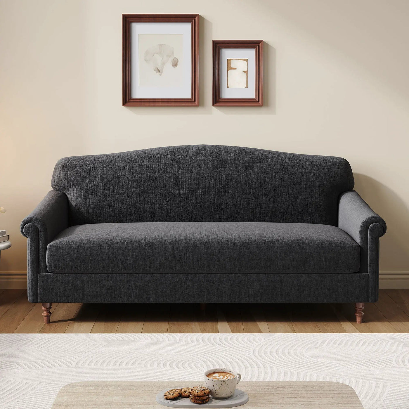 Loveseat Sofa, 2 Seater Couch With Rolled Arms by HouseOfZazla