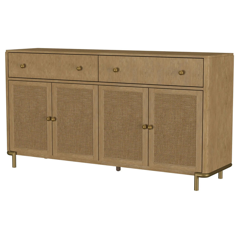 Arini 2-drawer Cane Door Dining Sideboard Server Sand Wash by Unique Piece Furniture