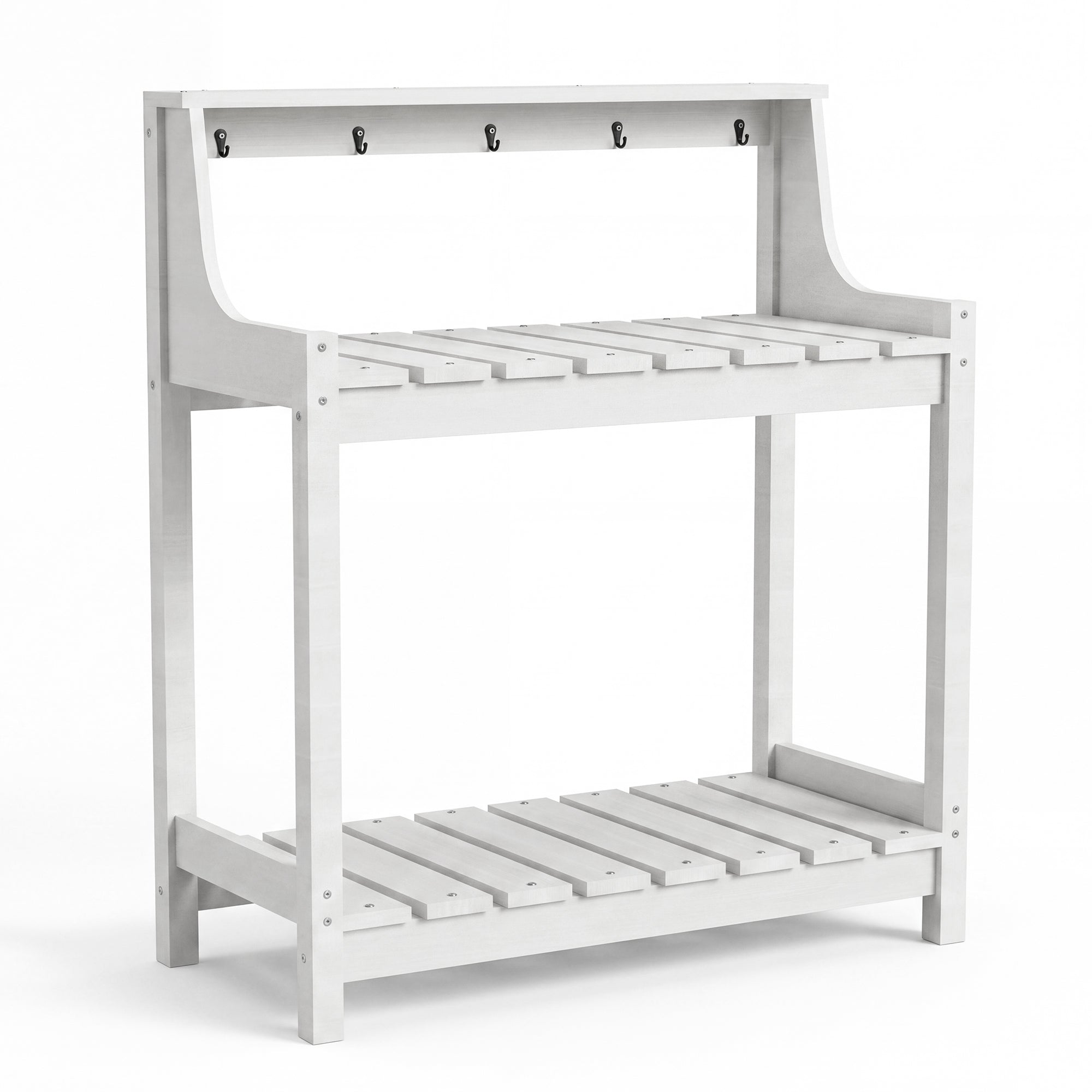 Potting Benches for Outside, HDPE Garden Potting Table with Storage by HouseOfZazla