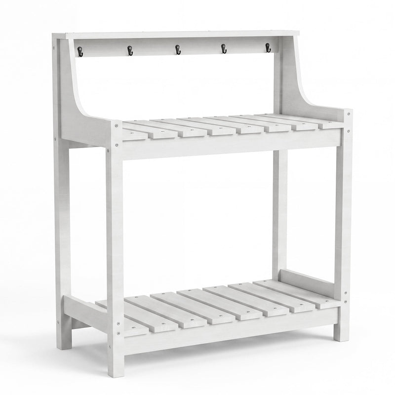 Potting Benches for Outside, HDPE Garden Potting Table with Storage by HouseOfZazla