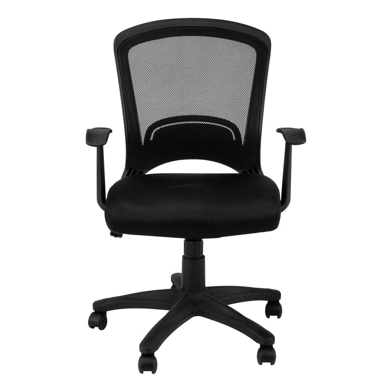 Office Chair, Adjustable Height, Swivel, Ergonomic, Armrests, Mesh - Black by Unique Piece Furniture