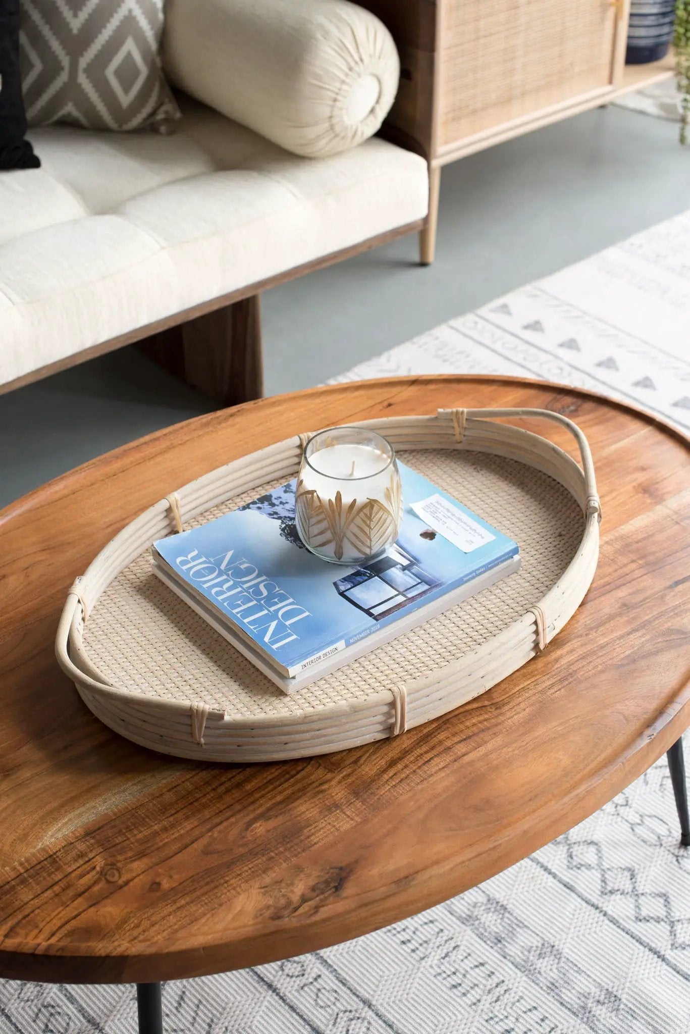 Oval Coffee Table - Brown by HouseOfZazla