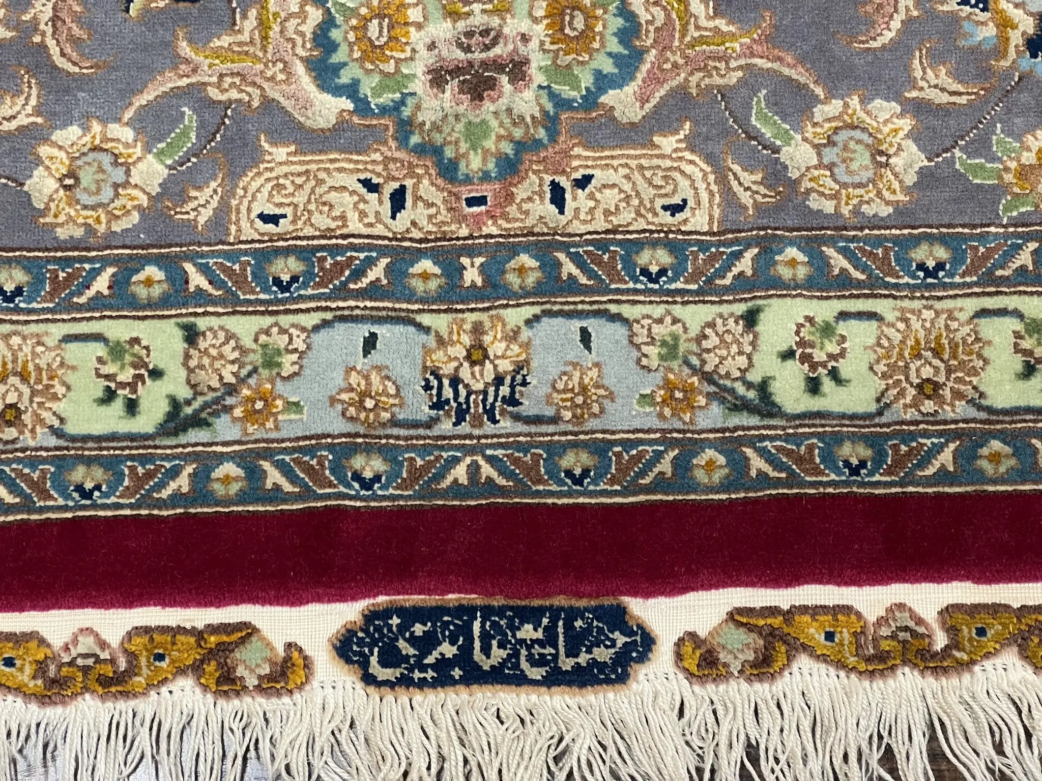 Stunning Persian Tabriz Rug 5x7, Signed by Masterweaver, Maroon, Floral Medallion, Ultra Fine 70 Raj 625 KPSI, Kork Wool Silk Foundation, Handmade by Jewel Rugs