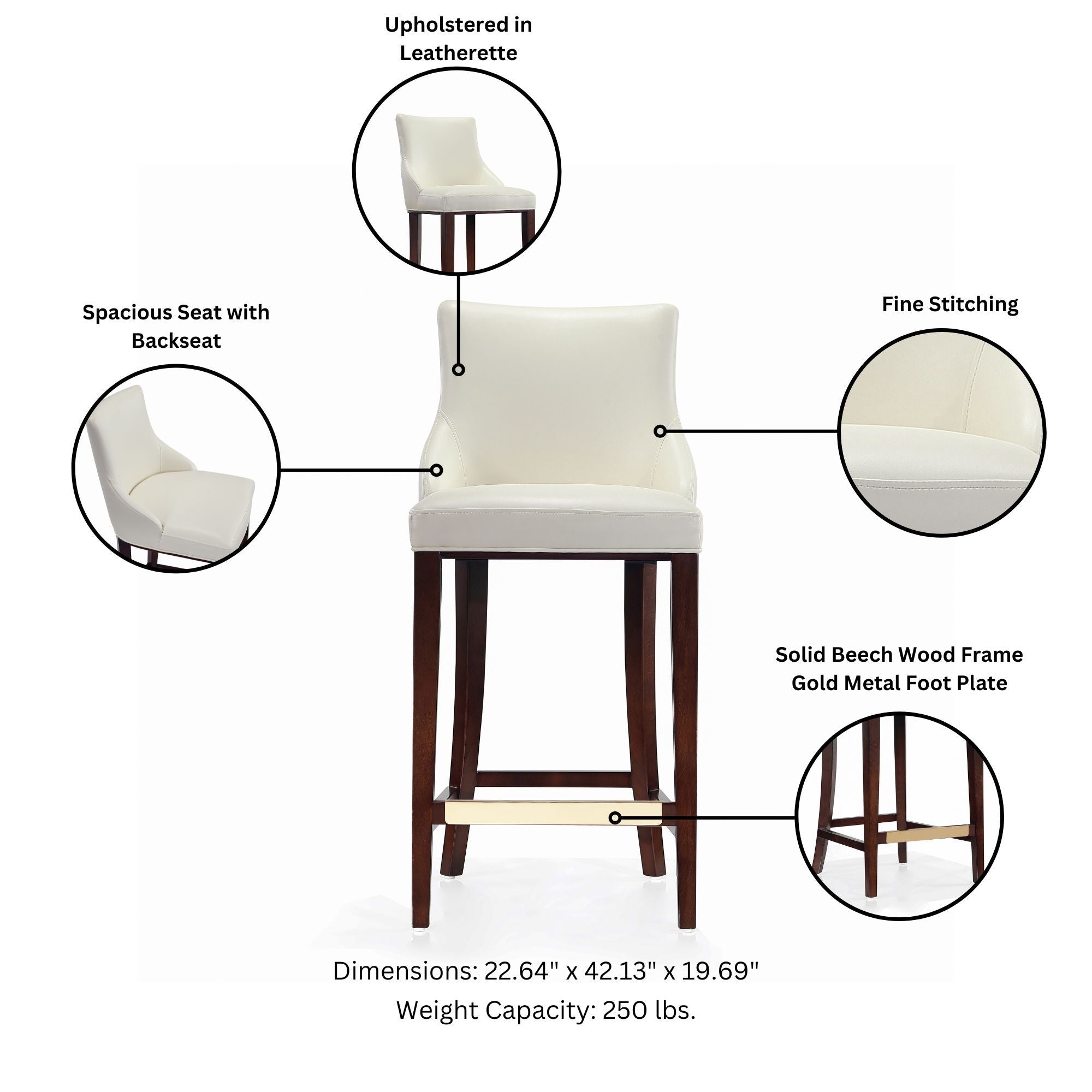 Shubert - Barstool - Ivory