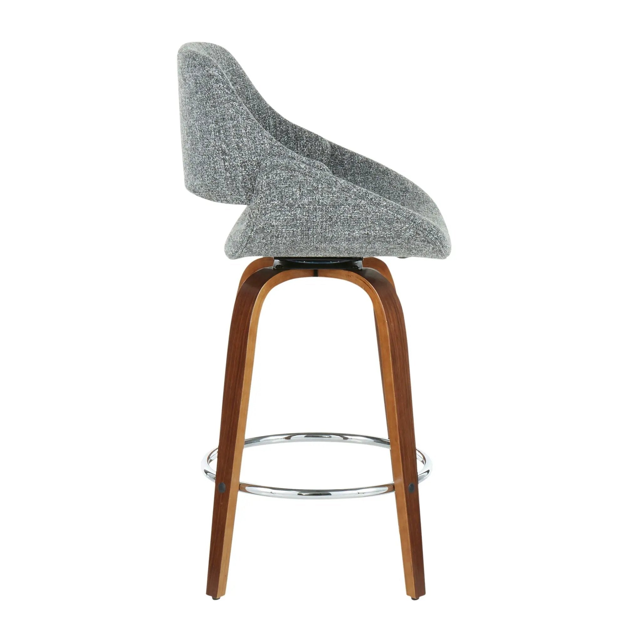 Fabrico - Mid Century Modern Counter Stool (Set of 2) by HouseOfZazla
