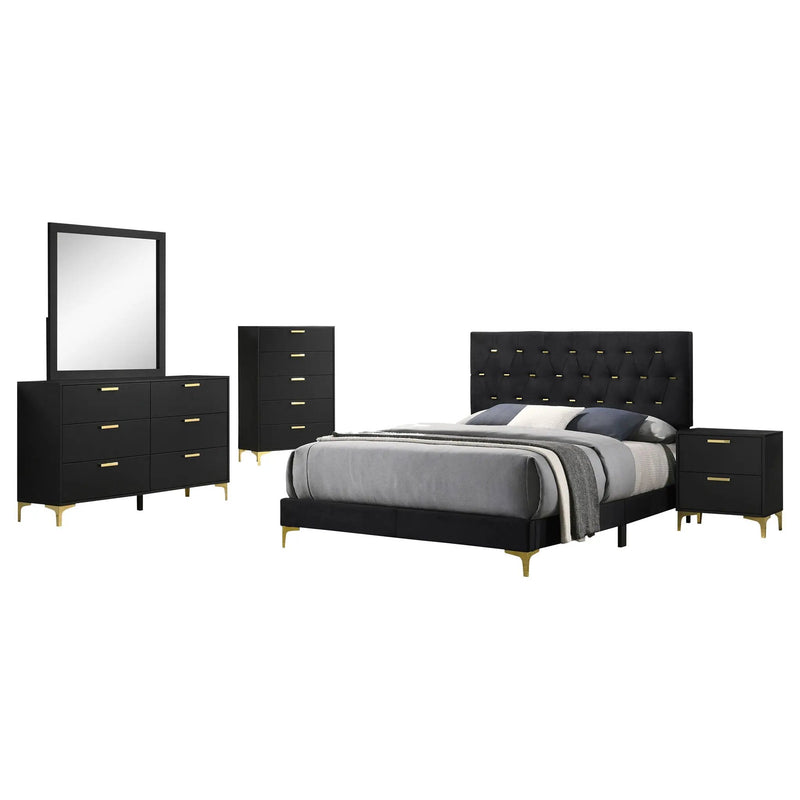 Kendall 5-piece Eastern King Bedroom Set Black by Unique Piece Furniture