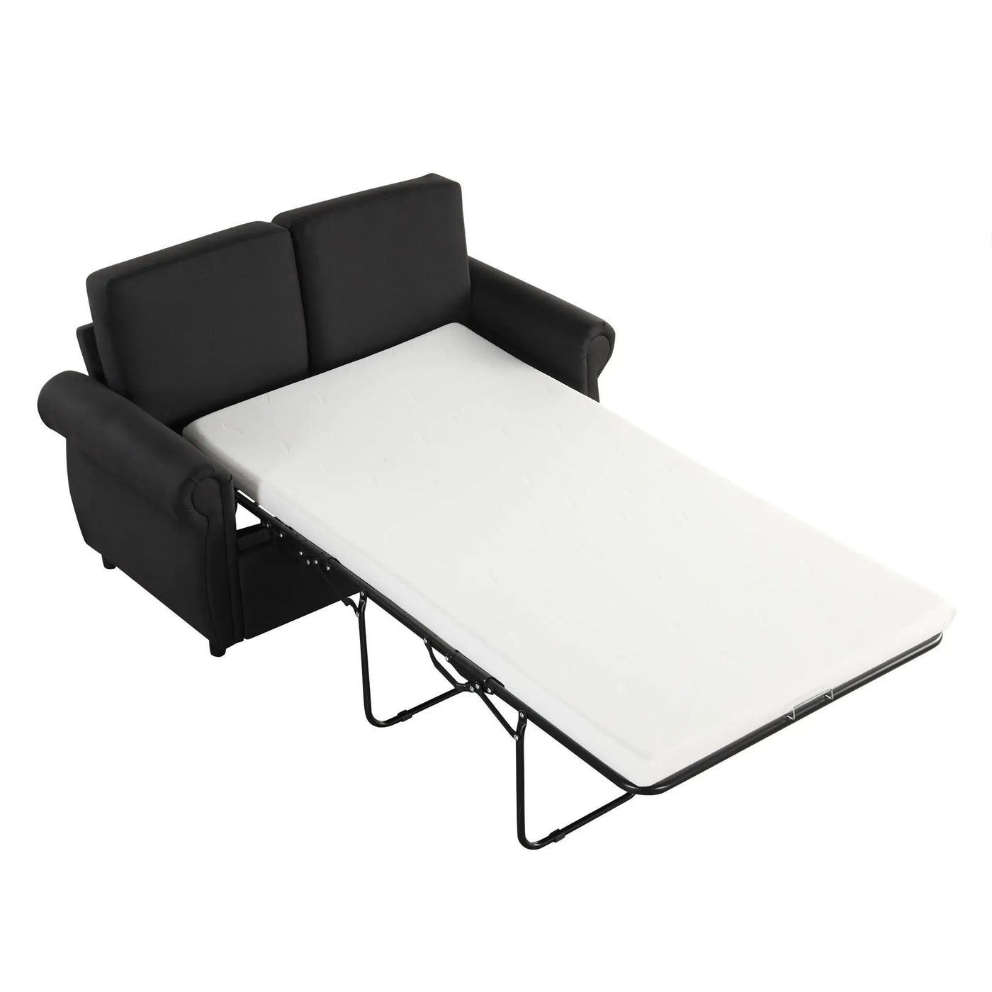 Pull Out Sofa Bed Loveseat Sleeper With Twin Size Memory Mattress With Two USB Ports For Living Room Spaces by HouseOfZazla