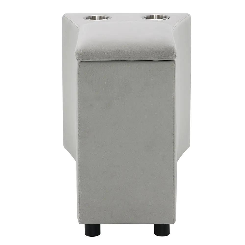 Emee - Console With USB - Gray Corduroy by Unique Piece Furniture