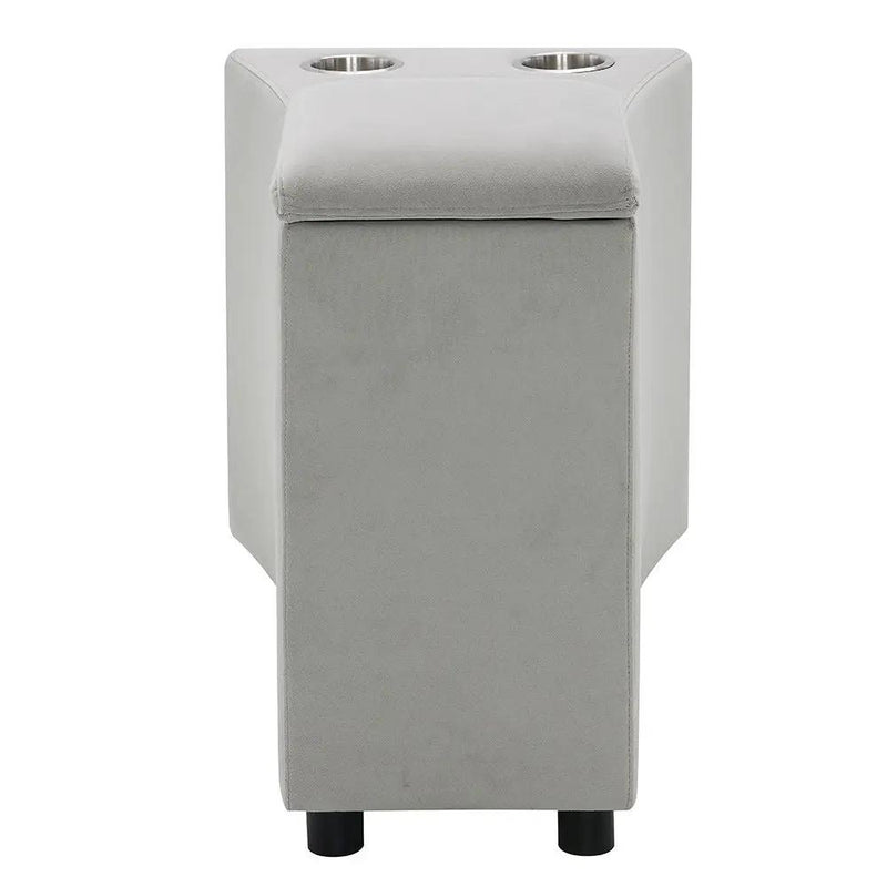 Emee - Console With USB - Gray Corduroy by Unique Piece Furniture