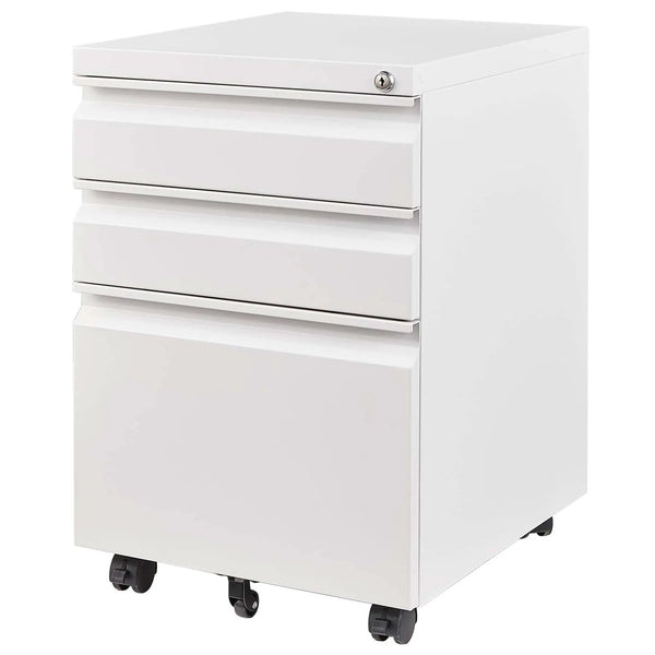 Metal Drawer Mobile File Cabinet With Lock For Home Office Organizer