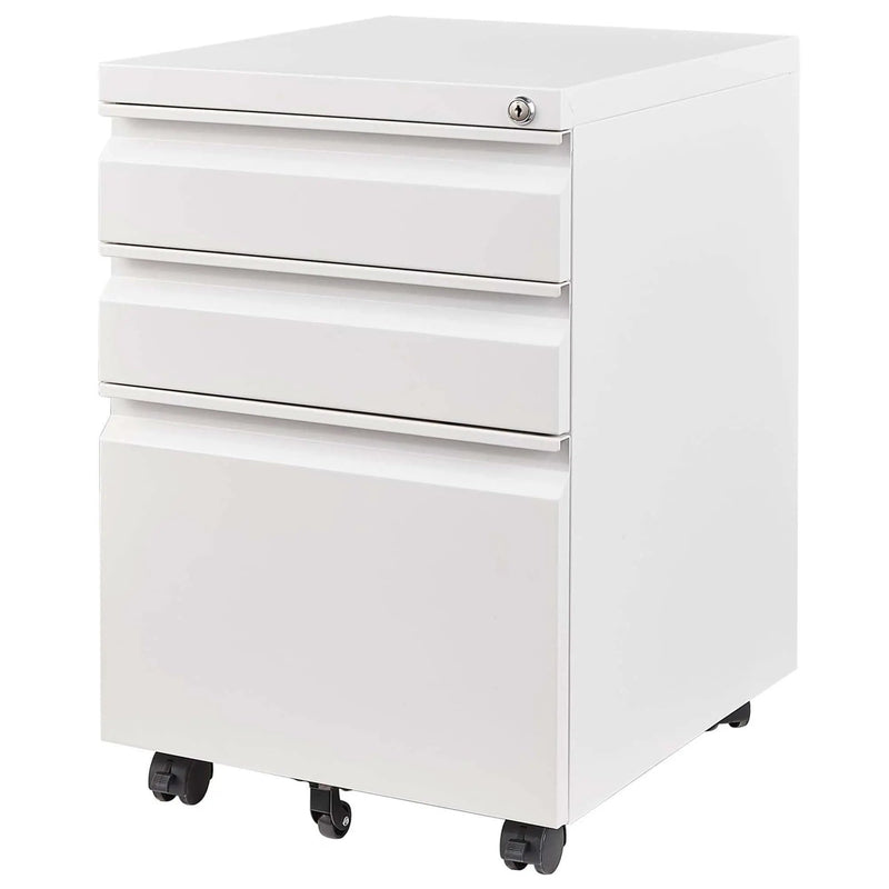 Metal Drawer Mobile File Cabinet With Lock For Home Office Organizer by Unique Piece Furniture