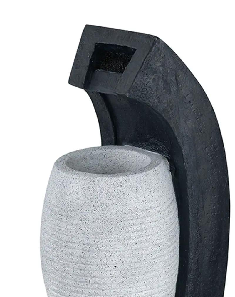 Water Fountain With Vase Design, Light And Pump by HouseOfZazla