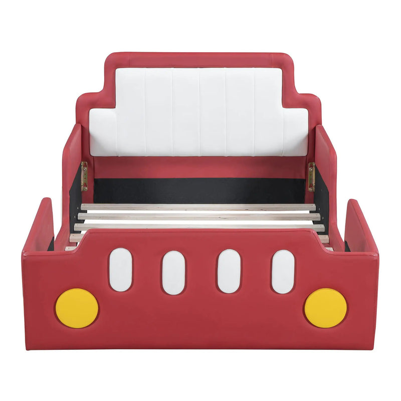 Race Car Shaped Platform Bed With Wheels by Unique Piece Furniture