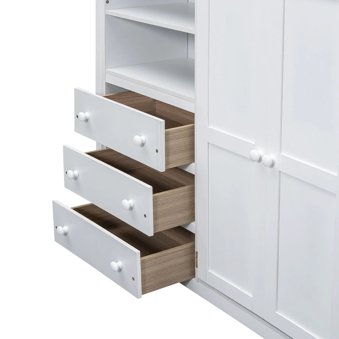 Loft Bed With Built In Wardrobe, Shelves And Drawers by HouseOfZazla
