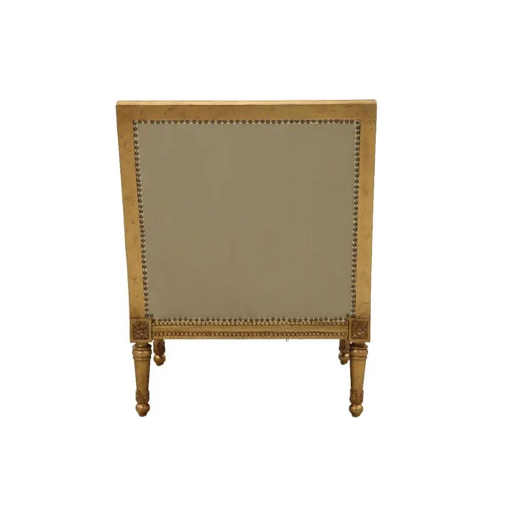Daesha - Chair With Pillow - Tan Flannel & Antique Gold by Unique Piece Furniture