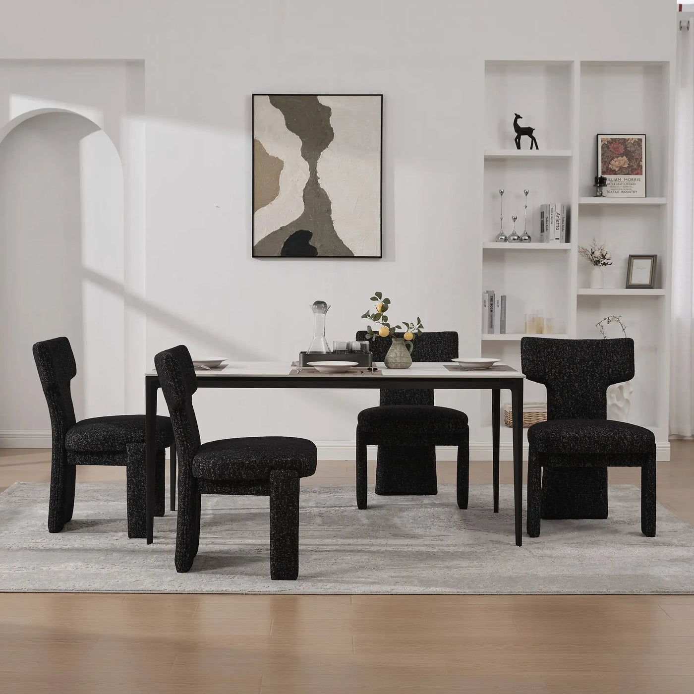 Armless Curved Back Accent Chairs by HouseOfZazla