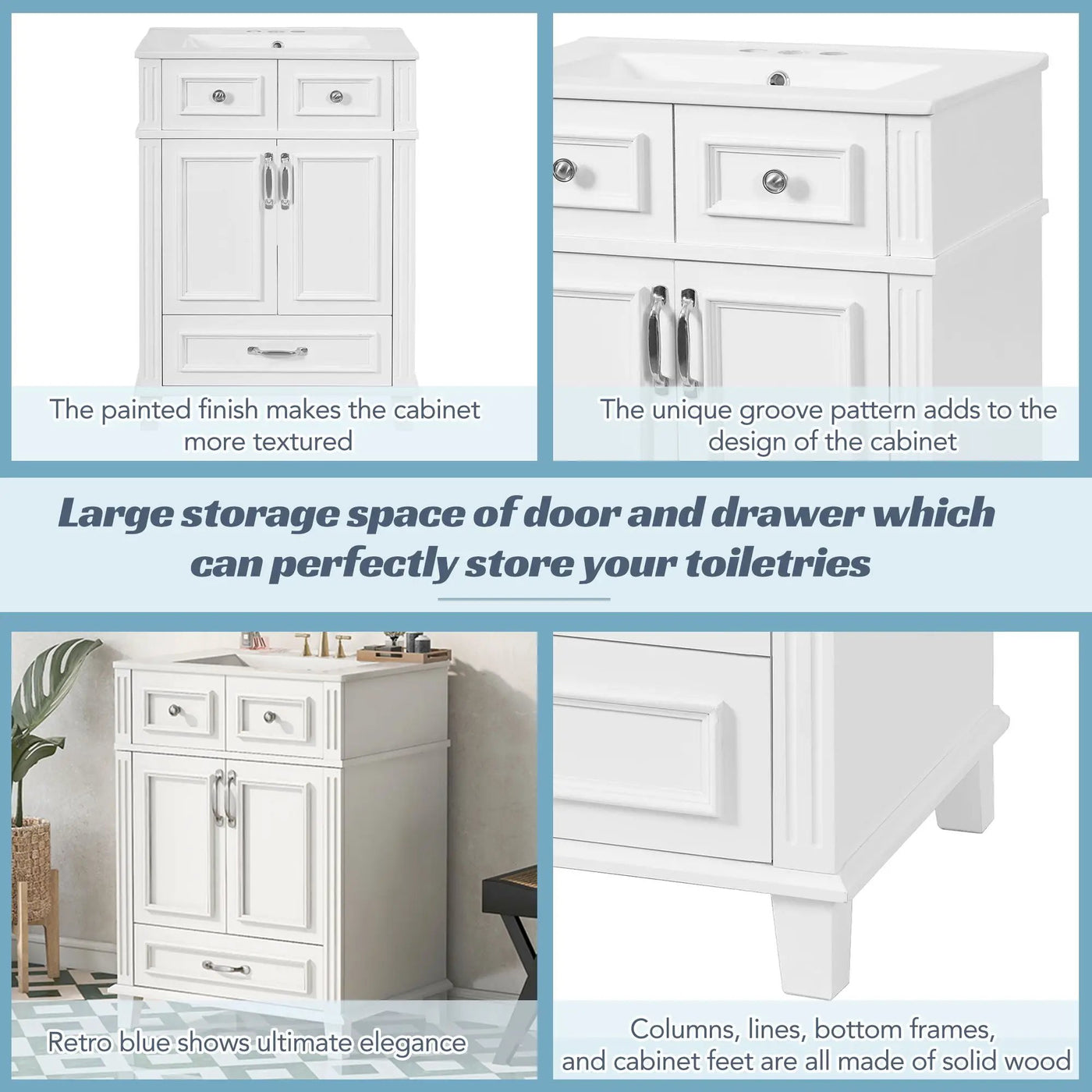 Bathroom Vanity With Sink, Storage Cabinet by Unique Piece Furniture