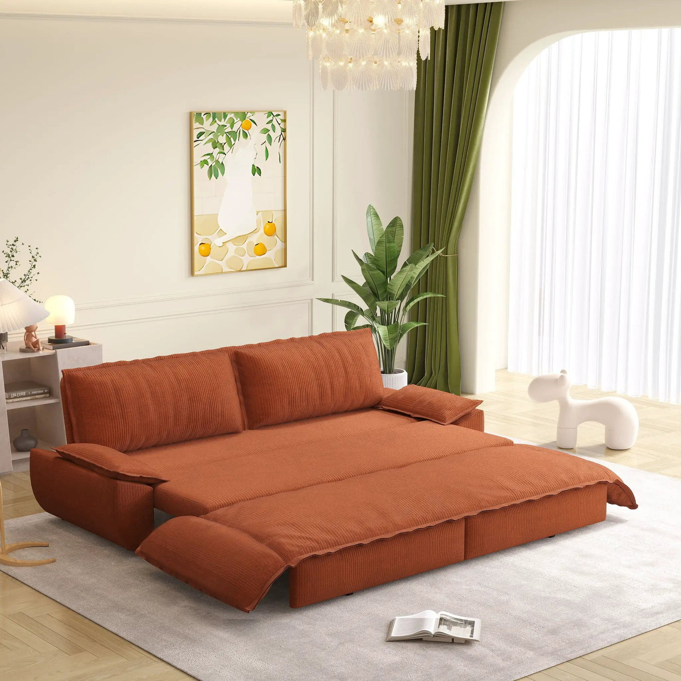 Queen Pull Out Sofa Bed, 3 In 1 Convertible Sleeper Sofa by HouseOfZazla
