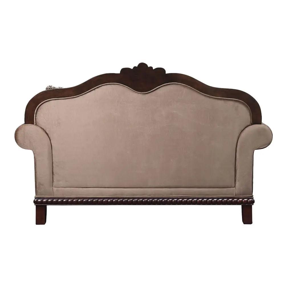 Chateau De Ville - Loveseat With 3 Pillows (Same Lv01589) - Fabric & Espresso by Unique Piece Furniture