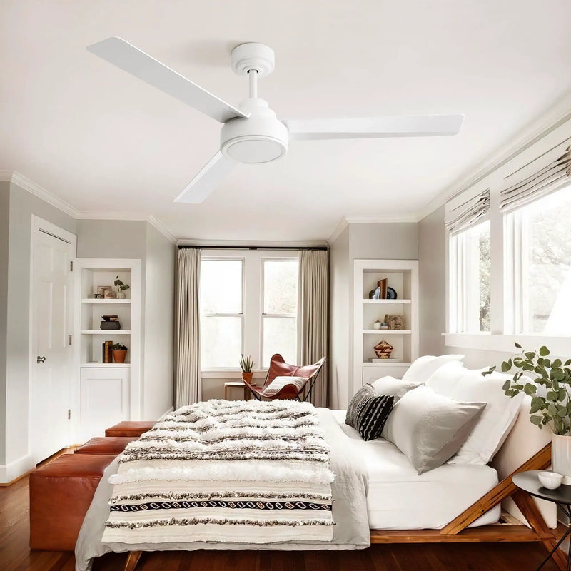 Ceiling Fan Without Light, 3 Blades Farmhouse Ceiling Fan With Remote Control 6-Speed Reversible Dc Motor For Living Room, Bedroom, Kitche by Unique Piece Furniture