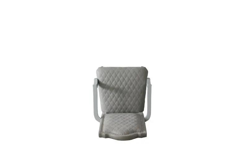 House Marchese - Arm Chair (Set of 2) - Two Tone Gray Fabric & Pearl Gray by Unique Piece Furniture