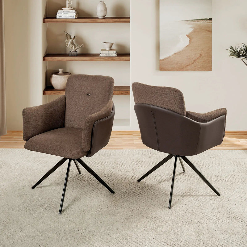 Swivel Home Office Desk Chairs With Arm (Set of 2) by Unique Piece Furniture