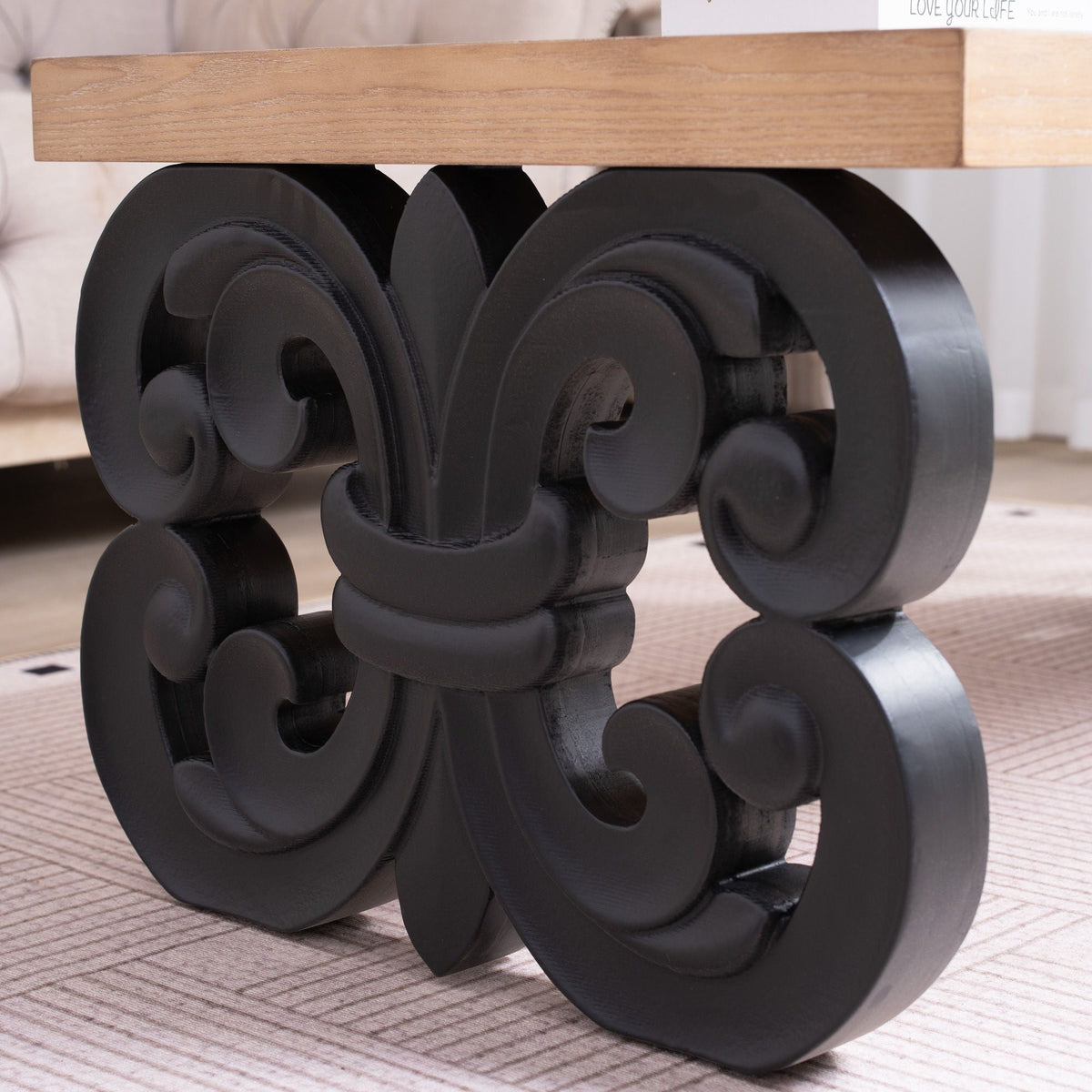 Ornate Scroll Base Coffee Table, photo 10 of 14